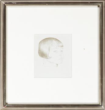 JOHN STORRS Portrait of a French Girl.